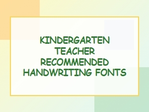 Kindergarten Teachers Love These Cheery Cartoon Fonts