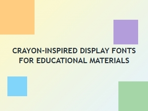 Chunky Crayon Fonts for Fun Learning Materials